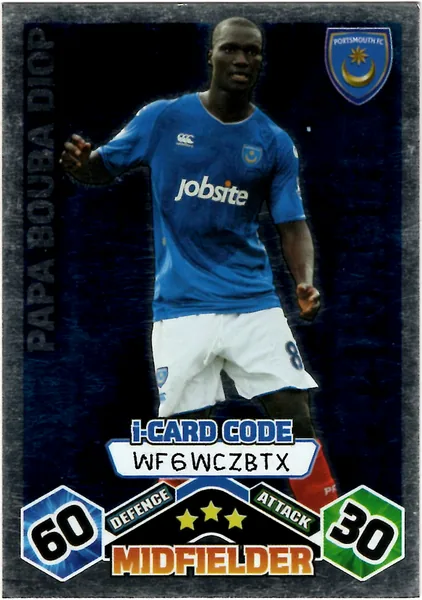 Papa Bouba Diop card #252 - Topps Match Attax English Premier League 2009/10