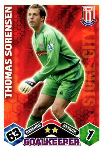 Thomas Sorensen card #253 - Topps Match Attax English Premier League 2009/10