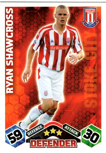 Ryan Shawcross card #258 - Topps Match Attax English Premier League 2009/10