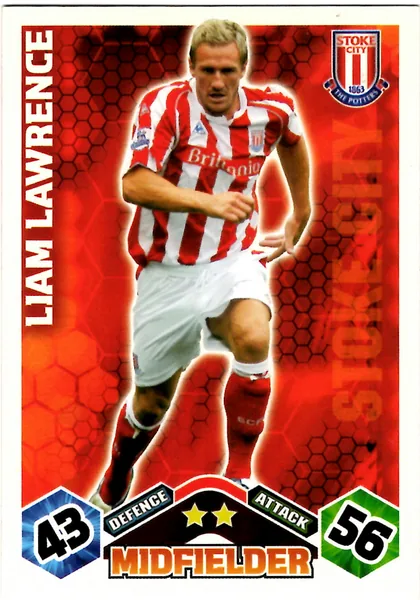 Liam Lawrence card #261 - Topps Match Attax English Premier League 2009/10