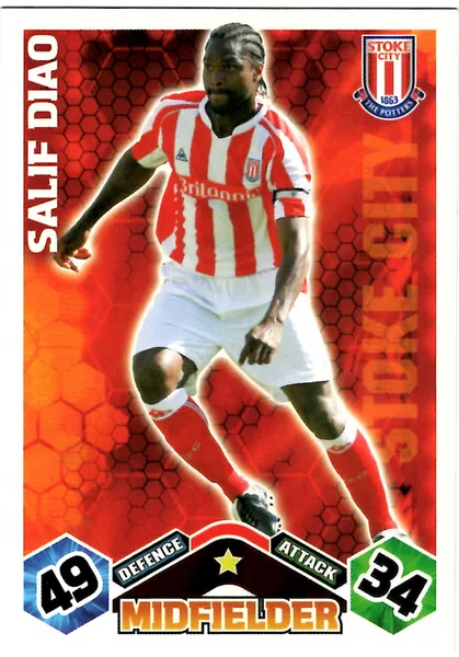 Salif Diao card #262 - Topps Match Attax English Premier League 2009/10