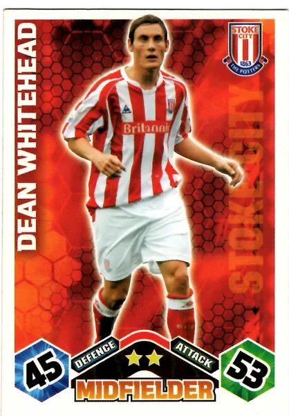 Dean Whitehead card #265 - Topps Match Attax English Premier League 2009/10