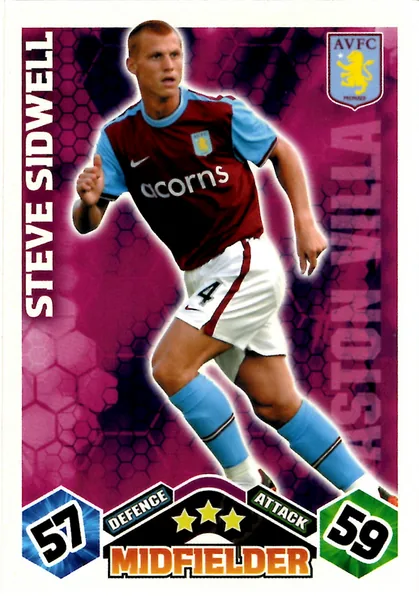Steve Sidwell card #29 - Topps Match Attax English Premier League 2009/10