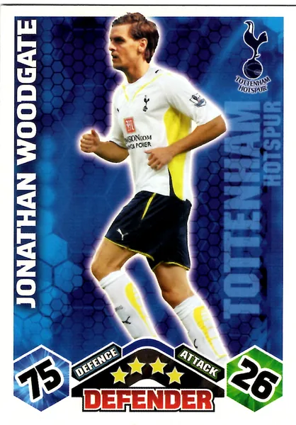 Jonathan Woodgate card #292 - Topps Match Attax English Premier League 2009/10