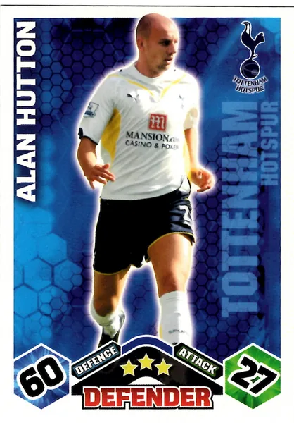 Alan Hutton card #293 - Topps Match Attax English Premier League 2009/10