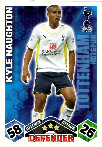 Kyle Naughton card #295 - Topps Match Attax English Premier League 2009/10