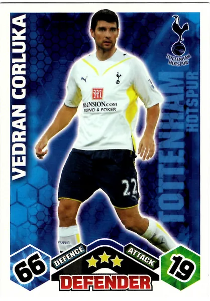 Vedran Corluka card #296 - Topps Match Attax English Premier League 2009/10