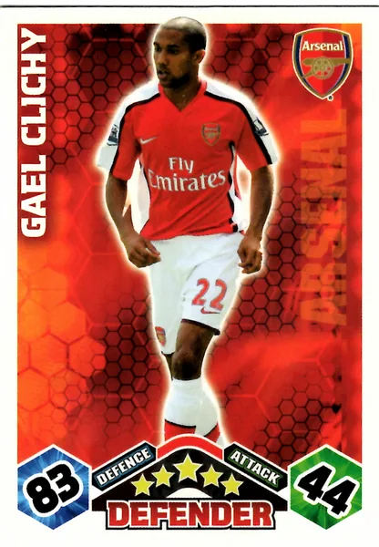 Gael Clichy card #3 - Topps Match Attax English Premier League 2009/10