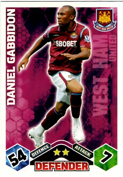 Danny Gabbidon card #309 - Topps Match Attax English Premier League 2009/10