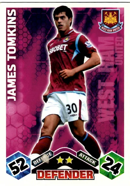 James Tomkins card #310 - Topps Match Attax English Premier League 2009/10