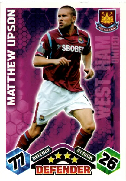 Matthew Upson card #311 - Topps Match Attax English Premier League 2009/10
