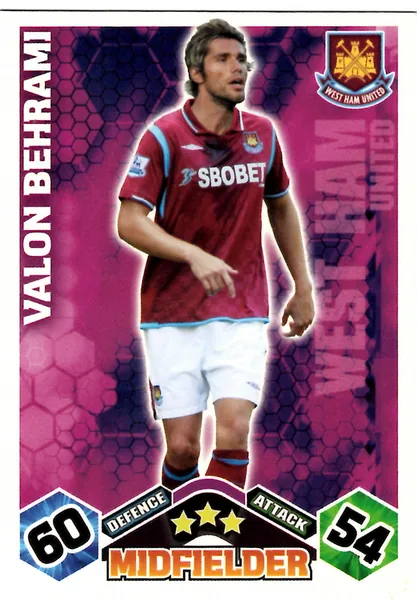 Valon Behrami card #314 - Topps Match Attax English Premier League 2009/10