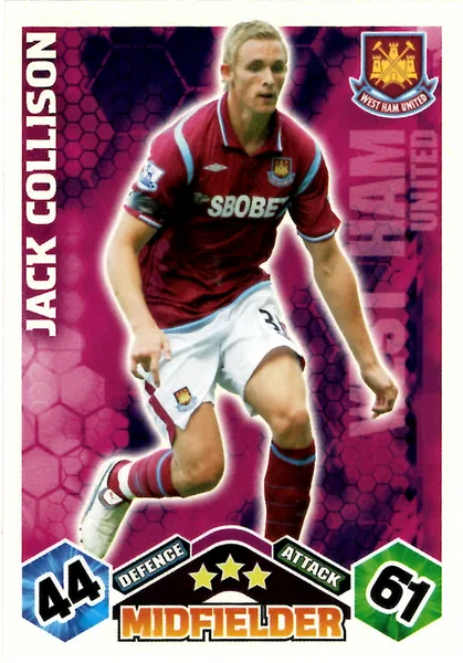 Jack Collison card #315 - Topps Match Attax English Premier League 2009/10