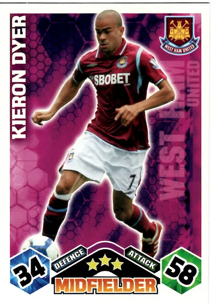 Kieron Dyer card #316 - Topps Match Attax English Premier League 2009/10