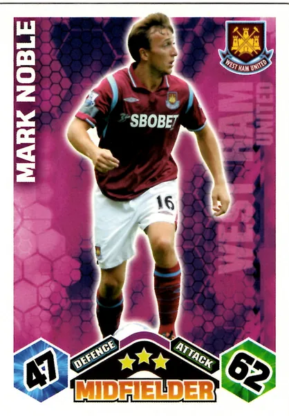 Mark Noble card #319 - Topps Match Attax English Premier League 2009/10