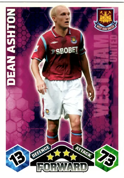 Dean Ashton card #322 - Topps Match Attax English Premier League 2009/10
