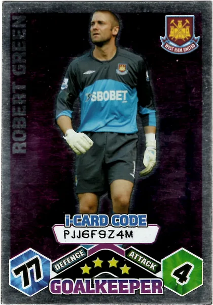 Robert Green card #323 - Topps Match Attax English Premier League 2009/10