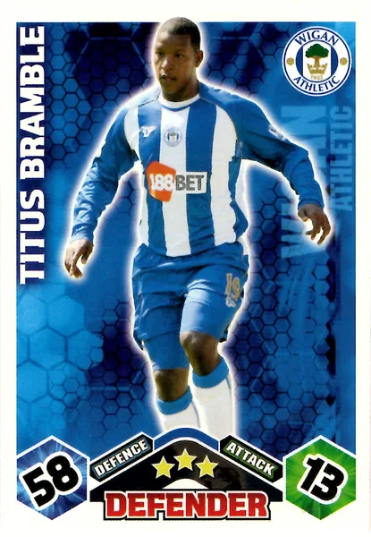 Titus Bramble card #329 - Topps Match Attax English Premier League 2009/10