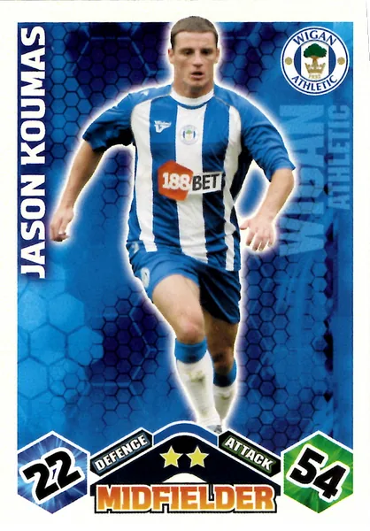 Jason Koumas card #334 - Topps Match Attax English Premier League 2009/10