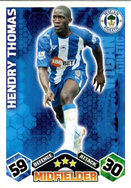 Hendry Thomas card #335 - Topps Match Attax English Premier League 2009/10