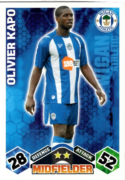 Olivier Kapo card #337 - Topps Match Attax English Premier League 2009/10