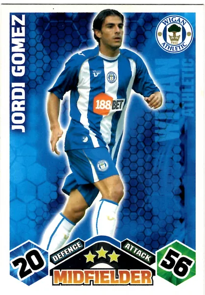 Jordi Gomez card #338 - Topps Match Attax English Premier League 2009/10