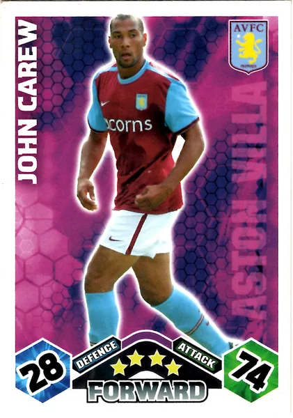 John Carew card #34 - Topps Match Attax English Premier League 2009/10