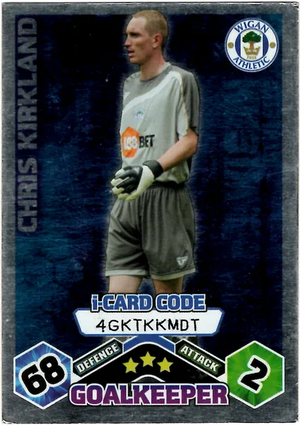 Chris Kirkland card #341 - Topps Match Attax English Premier League 2009/10