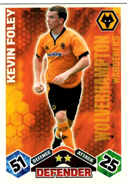 Kevin Foley card #348 - Topps Match Attax English Premier League 2009/10