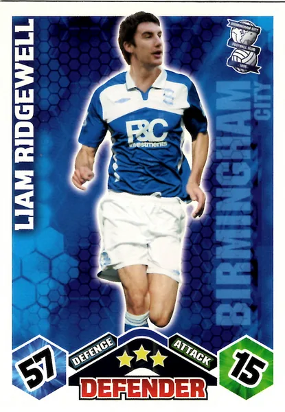 Liam Ridgewell card #39 - Topps Match Attax English Premier League 2009/10