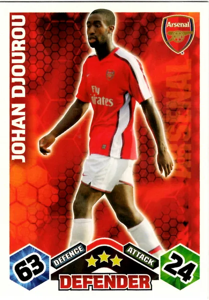 Johan Djourou card #4 - Topps Match Attax English Premier League 2009/10