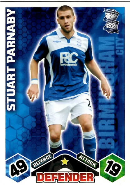Stuart Parnaby card #40 - Topps Match Attax English Premier League 2009/10