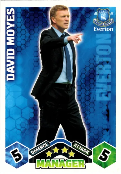 David Moyes card #432 - Topps Match Attax English Premier League 2009/10