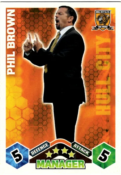 Phil Brown card #434 - Topps Match Attax English Premier League 2009/10