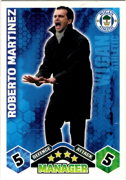 Roberto Martinez card #443 - Topps Match Attax English Premier League 2009/10