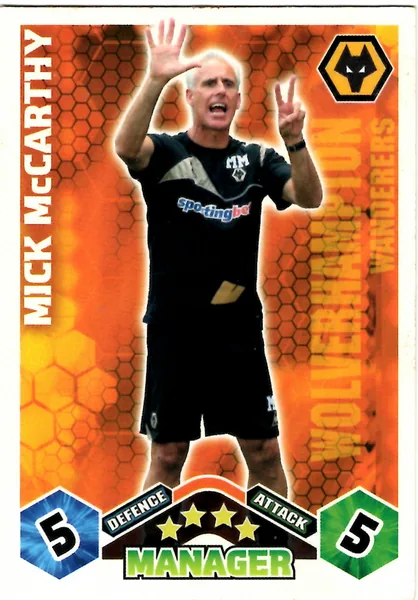 Mick McCarthy card #444 - Topps Match Attax English Premier League 2009/10