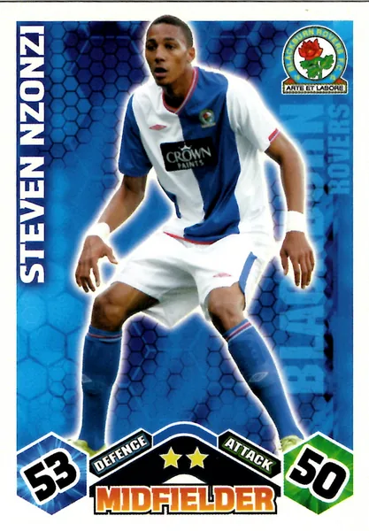 Steven Nzonzi card #63 - Topps Match Attax English Premier League 2009/10
