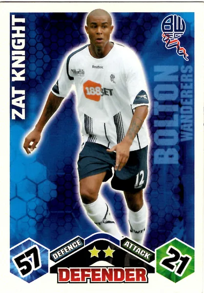 Zat Knight card #75 - Topps Match Attax English Premier League 2009/10