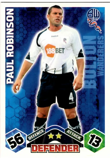 Paul Robinson card #77 - Topps Match Attax English Premier League 2009/10