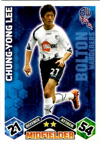 Chung-Yong Lee card #79 - Topps Match Attax English Premier League 2009/10