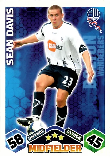 Sean Davis card #80 - Topps Match Attax English Premier League 2009/10