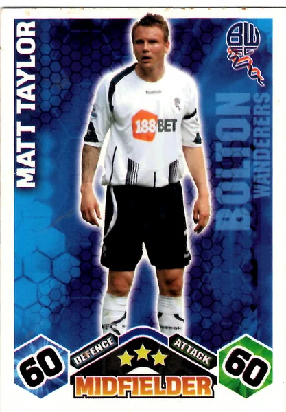 Matt Taylor card #85 - Topps Match Attax English Premier League 2009/10