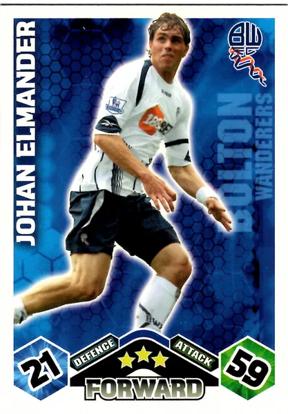 Johan Elmander card #86 - Topps Match Attax English Premier League 2009/10