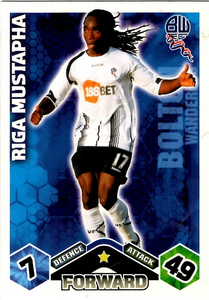 Riga Mustapha card #88 - Topps Match Attax English Premier League 2009/10
