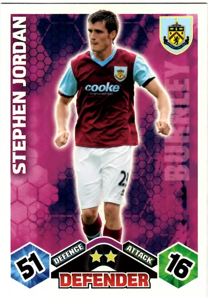 Stephen Jordan card #96 - Topps Match Attax English Premier League 2009/10