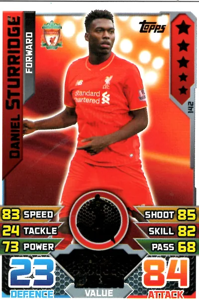 Daniel Sturridge card #142 - Topps Match Attax English Premier League 2015/16