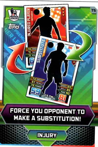 Injury card #T5 - Topps Match Attax English Premier League 2015/16