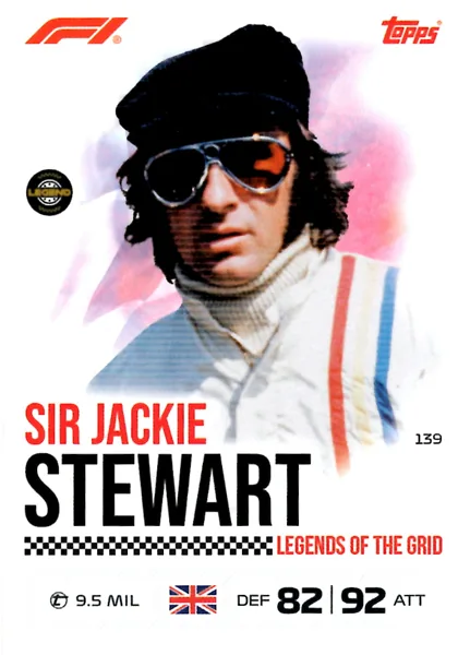Sir Jackie Stewart card #139 - Topps Turbo Attax Formula 1 2026