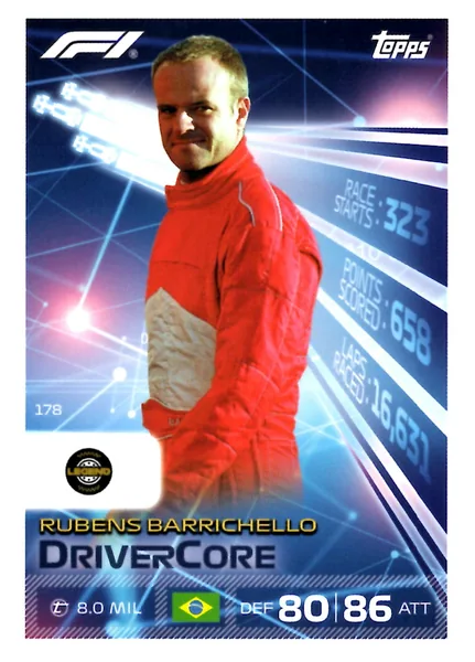 Rubens Barrichello card #178 - Topps Turbo Attax Formula 1 2026