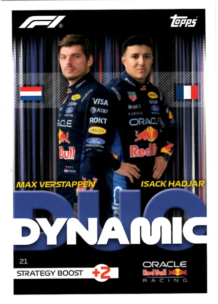 Max Verstappen & Isack Hadjar card #21 - Topps Turbo Attax Formula 1 2026